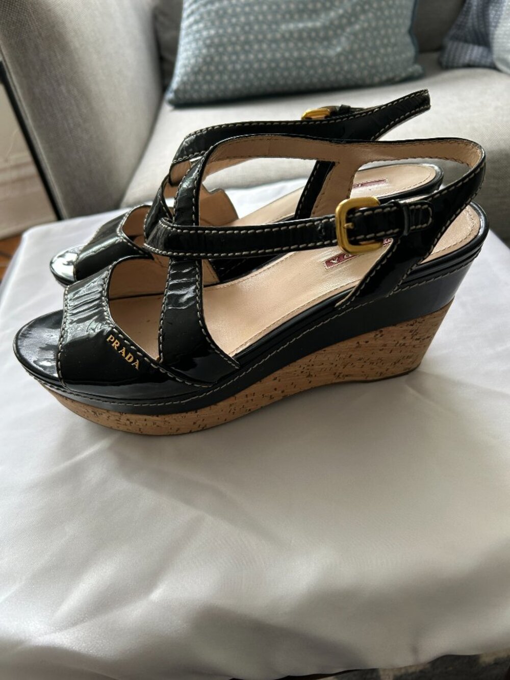 Vintage Prada Cork Platform Sandals – Size 40 – Like New - Picture 6 of 10